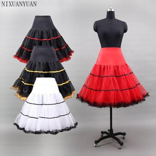 2021 Long Colored Tulle Petticoat Tutu Net Petticoat Underskirt Rokken Petticoat Meisje Rockabilly Enaguas Jupon