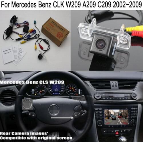 For Mercedes Benz CLK Class W209 A209 C209 2002~2009 HD CCD Car Rear View Reverse Camera Sets / RCA & Original Screen Compatible