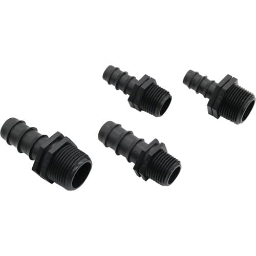 DN16, DN20 Hose Straight Connector with Threaded Connections to a water pipe 1/2" 3/4" Male Threaded Quick Water Adapter 100 Pcs