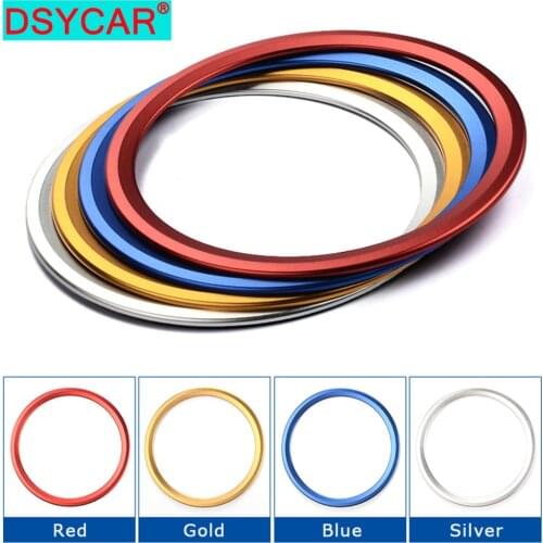 DSYCAR Zinc alloy Car Steering wheel decoration ring sticker logo Decals Car styling Modification for Jaguar XF XE F-PACE F-TYPE