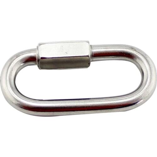 Stainless Steel Quick Link Locking Carabiner Hanging Hook Buckle Survial Key Chain Carabine Clip Camping Equipment Tool