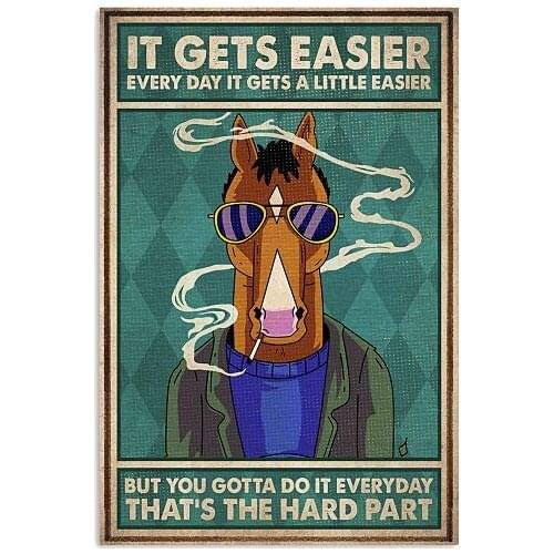 Es más fácil de Metal estaño signo reglas del baño señal de advertencia Bar Garage café decoración de la pared Retro Vintage