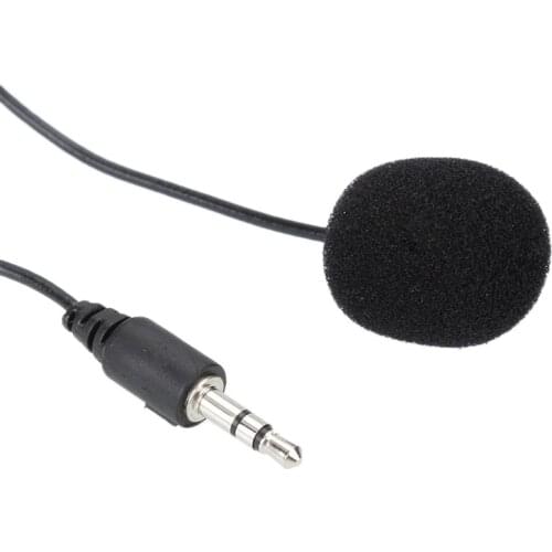 New 1.5m Mini Portable Microphone 3.5mm Clip-on Lapel Mini Lavalier Microphone Wired Microphone For IPhone Samsung PC Recording
