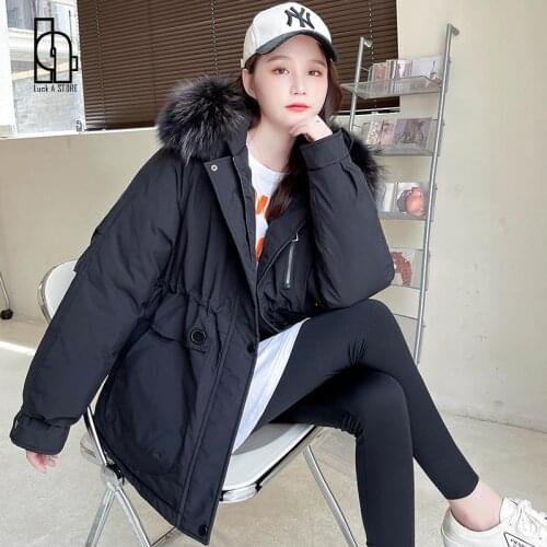 2021 New Women Winter Hooded Faux Fur Liner Big Pocket Drawstring Midi Coat Puffer Jacket Cotton Padded Parkas Outwear Overcoat