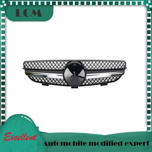 SL Style Front Bumper Racing Grille For-Mercedes For-Benz CLK-class W209 2003-2009 with Emblem