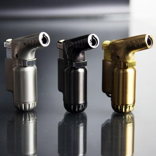 Hot Compact Butane Jet Lighter Torch Turbo Lighter Fire Windproof Spray Gun Metal Pipe Cigar Lighter 1300 C NO GAS