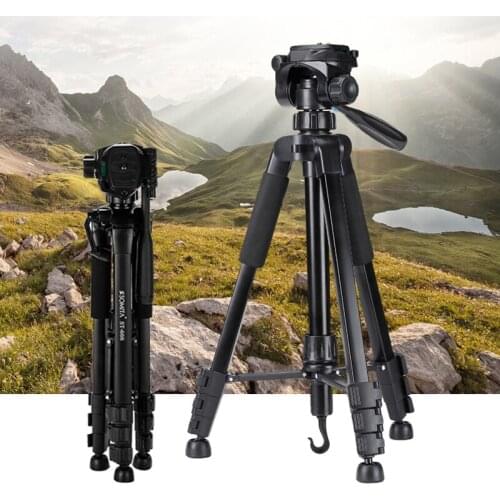 Roadfisher Outdoor Portable DSLR DV Video Camera Tripod Photography Stand Cell Mobile Phone Holder Clamp For Canon Nikon Sony