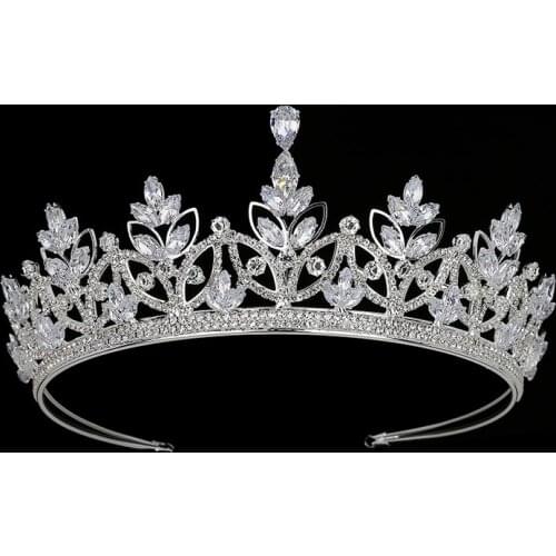 Tiaras and Crown HADIYANA Classic Vintage Women Wedding Hair Accessorie Party Headband Zircon BCY8948 Accesorios Para El Cabello