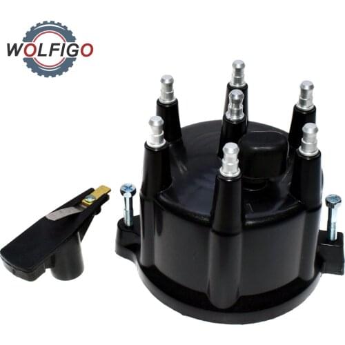 WOLFIGO New Distributor Cap and Rotor Kit 3D1088 F2129G For 1991-2003 Dodge Dakota Ram 1500 Van