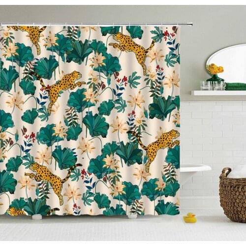 3d printing Flowers Shower Curtain Bathroom Curtains Bath Waterproof Polyester Cloth With Hooks Home Decoration Bath Curtain