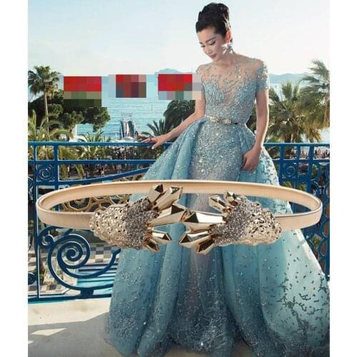 2020 New Fashion Ladies Elastic Waist Chain Metal Bear Claw Gold Metal Belts For Women Dress Belt Free Shipping