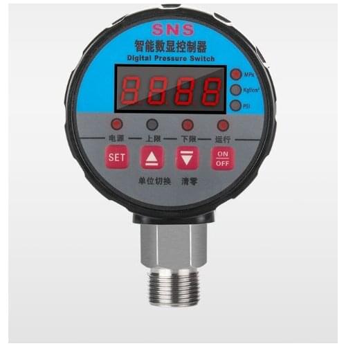 0.2/0.5/1/2/3/4MPA DC12V AC24/220/380V Digital display air compressor pressure switch controller fully automatic pump adjustable