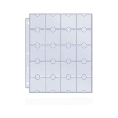 10PCS/LOT Ultra.Pro 20 Pockets Seal/Unsealed Small Card Pages Cards Holder Protector For Coin Album Page 55*55mm