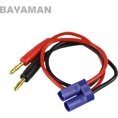 2pcs EC5 to 4.0mm Banana Bullet Plug Connector With 12AWG Silicone Cable 30CM for Lipo Battery DIY Multicopter Drones