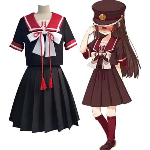 Anime Toilet-Bound Hanako-kun Cosplay Costume Yugi Amane School Jk Uniform Girls Jibaku Shounen Sailor Suit for Women Halloween