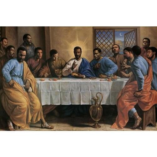 Free Shipping the african american last supper Wallpaper Custom NEW Design Wall Sticker Fashion Bedroom Decoration #0084