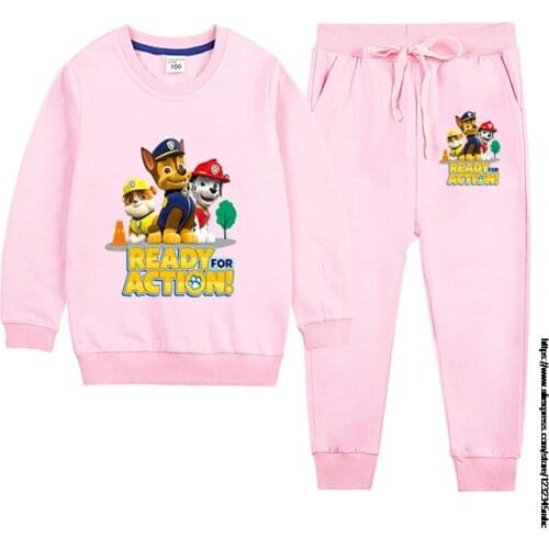 Kids Boys Girls Hoodies Pants Suit Cartoon Paw Patrol Childrens Clothing Sweatshirts Casual Fashion Pullover Jogging Pant