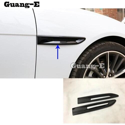 For Jaguar F-PACE F Pace 2016 2017 2018 2019 2020 Car Styling Front Machine Side Fender Vent Air Outlet Lamp Trim Hoods 2pcs