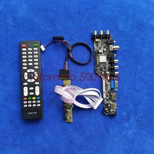 For LTN156AT03 001/B01/H01/W01 panel 1366*768 universal DVB digital VGA USB AV TV 3663 LVDS 40-Pin LCD Controller board Kit