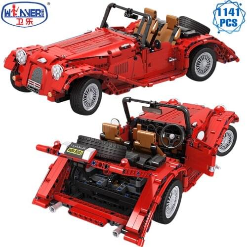 ERBO High-tech Retro Car Creator Expert Classical Fuel Vehicles Model Building Blocks Kit Toys Gifts for Kids