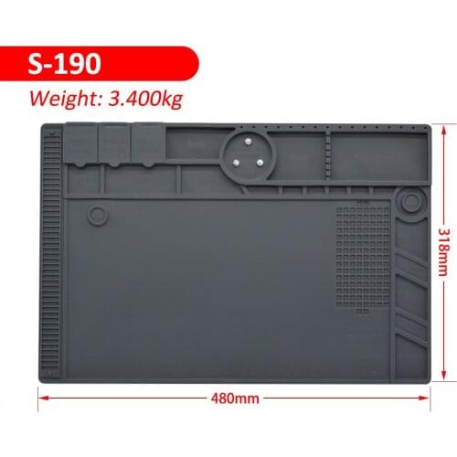ESD Heat Insulation Soldering Working Mat With Magnet Silicone Insulation Pad High Temperature Resistance Welding Working Mat