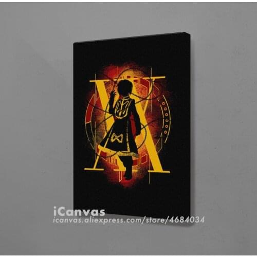 Hunter X Hunter Kurapika hxh manga Poster Framed Wooden Canvas Wall Art Decoration Prints Living Room Home Frame Decor Painting