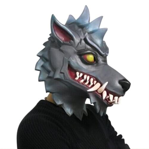 Game Battle Royale Season 6 Dire Wolf Head Mask Wolf Head Werewolf Cosplay Latex Mask Man Wolf Mask Helmet