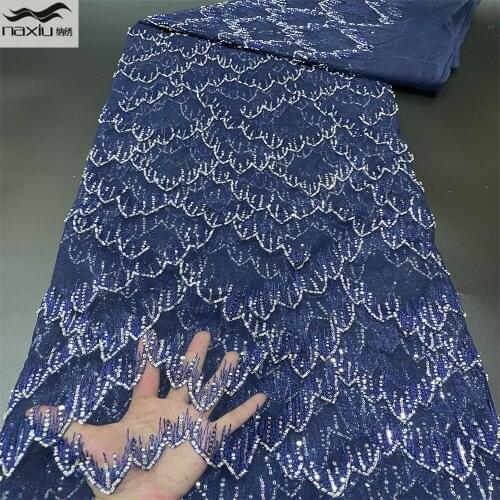 Madison Nigerian Lace Fabric 2021 High Quality Lace African Sequins French Tulle Lace Fabric For Wedding Dress Sewing