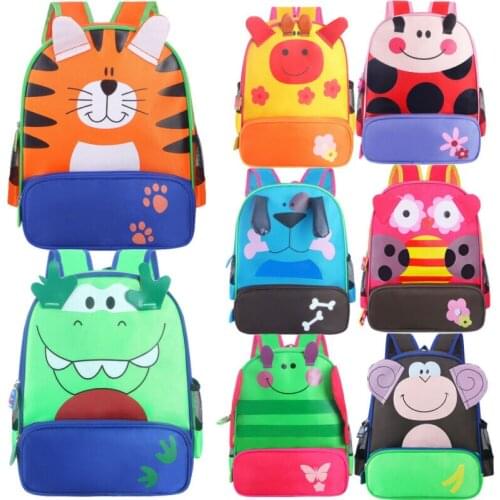Lovely Kids Backpack Toddler Baby Boys Girls Kids Animal Pattern Animals Backpack Cute SHoulder School Bag Mini Travel Bag