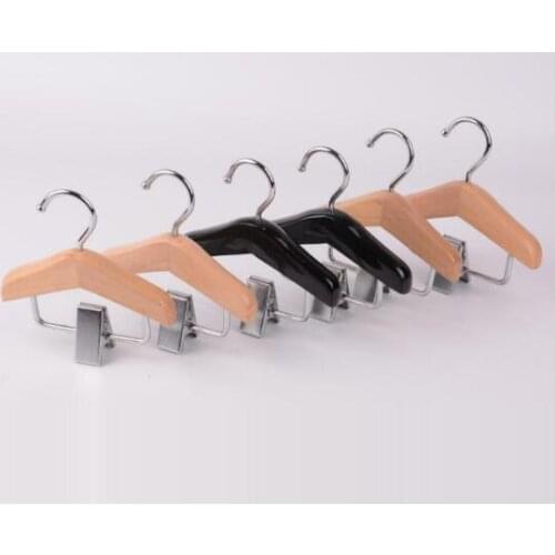 Mini Wood Hair Extensions Hanger Rack Men Tie Clip Pet Clothes Dress Trouser Hanger 50pcs/lot