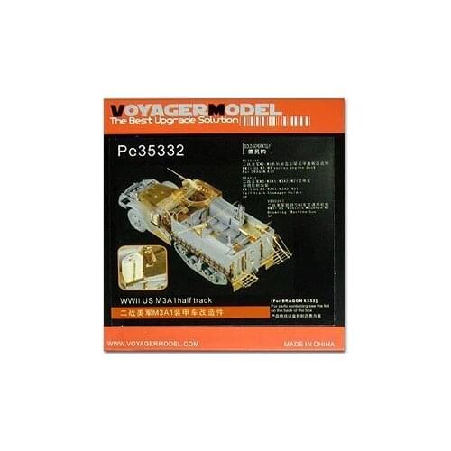KNL HOBBY Voyager Model PE35332 M3A1 semi - crawler armored transport vehicles to upgrade metal etching parts