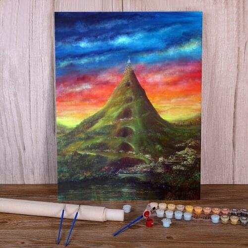 Natural Scenery Sunset World DIY Paint By Numbers Kit Oil Paints 40*50 Painting On Canvas Decoration For Children Art