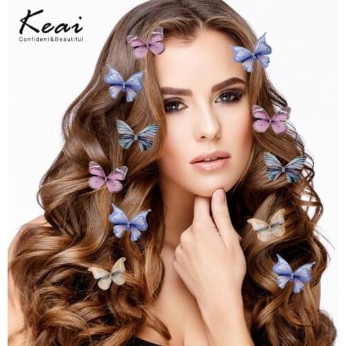 New Butterfly Rhinestone Hair Clip Women Girls Snap Hair Barrette Stick Hairpin Hair Styling Accessories For Women Girls 2020