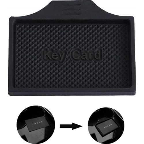 Car Key Card Stopper Engine Start Card Key Position Holder Limiting Silicone Pad Mat Sticker for Model 3 Model Y Accessories