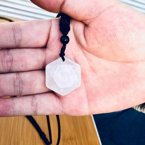Natural Energy Stone Wealth Necklaces for Women Star of David Crystal Pendant New Lucky Amulet Pendant Necklace Judaism Jewelry