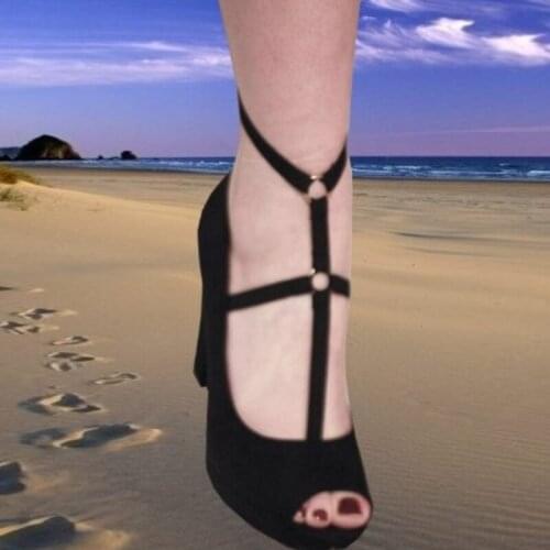 Women Sexy Foot Decoration Polyester Foot Bandage Belt Foot Garter High Quality Solid Color All-Match Mature Lady Accessories