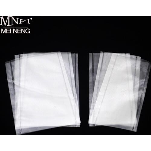 MNFT 50Pcs PVA Bag Carp Fishing Mesh Water Soluble Bag Instant Dissolution Speed Fishing Accessory Sizes 6x12cm/8x12cm