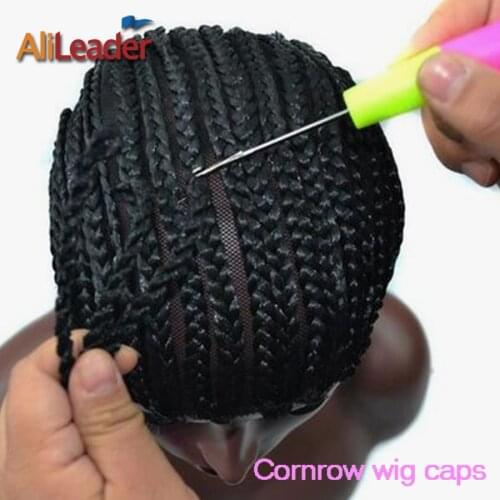 Alileader Cornrow Wig Caps For Making Wigs Cheap Braided Wig Cap Weaving Lace Cap For Chrochet Braids Weaving Caps