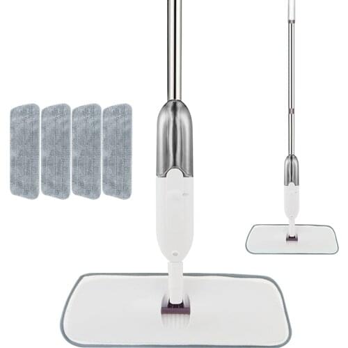 Spray Mop 360° degree Microfiber Flat Kit with Reusable Pads Handle Magic Mop Floor Brush Broom Home Windows Kitchen Clean Tools
