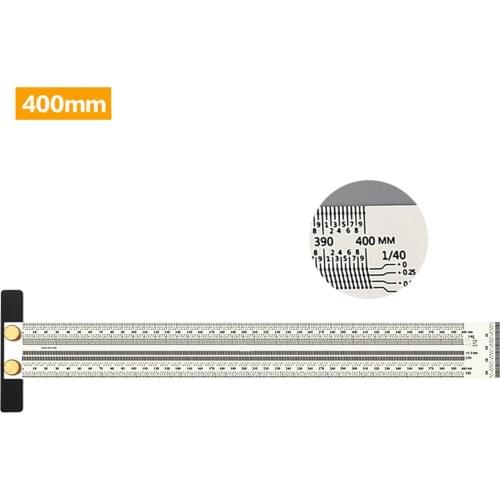 Ultra Precision Marking Ruler Woodworking T-Rule Scale Ruler T-Type Hole Scribing Mark Carpenter Line Gauge Measuring Tool