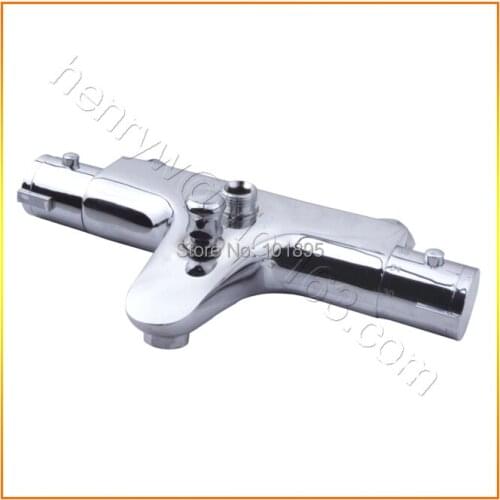 X9025BS1 - Luxury Wall Mounted Chrome Color Brass Material of Thermostatic Bath Faucet