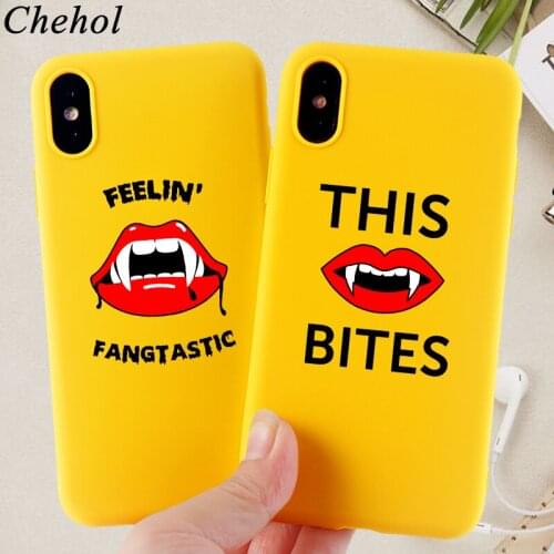 Funny Mobile Phone Cases for IPhone X XS MAX XR 8 7 6s Plus Case Bites Lips Soft Silicone TPU Fitted Back Covers Accessories