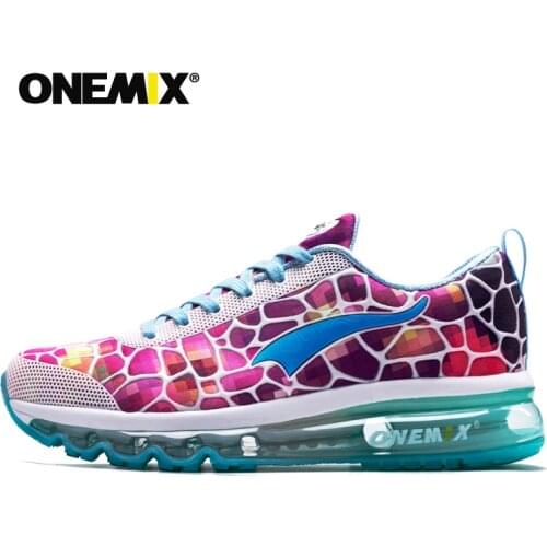 Onemix New Womens Running Shoes Air Cushion Mesh Breathable Woman Sneakers Jogging Comfortable Outdoor Damping Sport Shoes