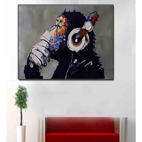 Home Animal Cavans Painting Creative Wall Decoration Frameless Painting Core Home Decoration Living Room Delicate Hotel Decor