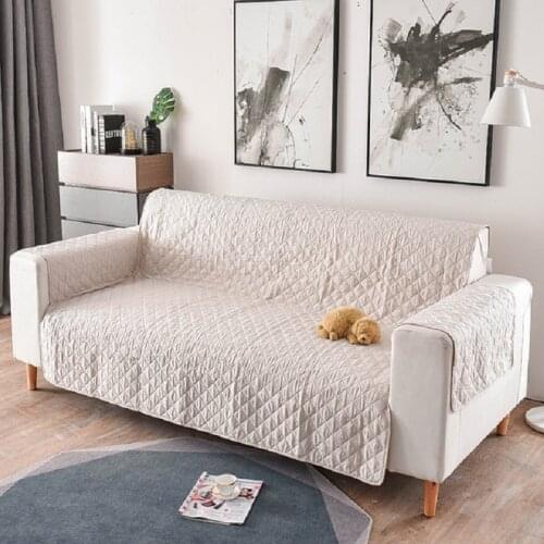 1/2/3 Seater Removable Sofa Cover for Dogs Pets Kids Living Room Furniture Couch Slipcover Armchair Sofa Cover Quilted Fabric