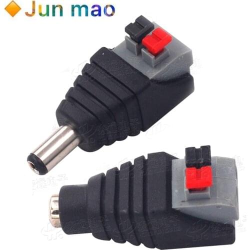 1PCS Push type DC power connector male / female push type adapter 5.5 * 2.1 DC plug