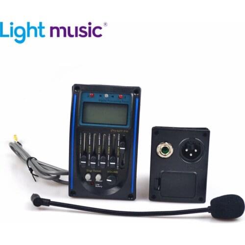10pcs LC-5 5 Band Acoustic Guitar Preamp EQ Equalizer Pickup Tuner System with Micro Phone Pickup for Acoustic Guitar