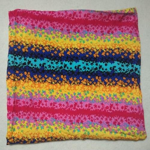 100x140cm Sweet Rainbow Flower Stripe Rayon Fabric Viscose Soft Smooth Fabric For Shirt Baby Cloth Dress pajamas