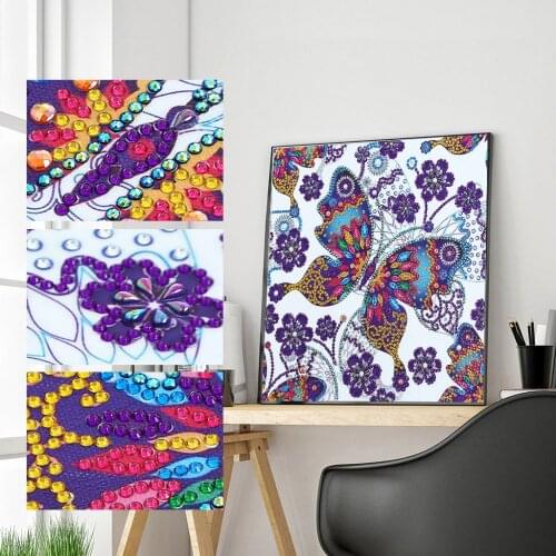 5D Diamond Painting Butterfly Diamond Cross DIY Special Shaped Stitch Embroidery Rhinestones Mosaic Kits Home Wall Decoration