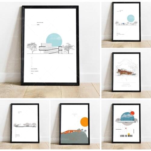 Voyage architectural. Los Angeles. États-Unis. Illustration avec l’icône d’architecture des années 50. Cadeau pour un architecte